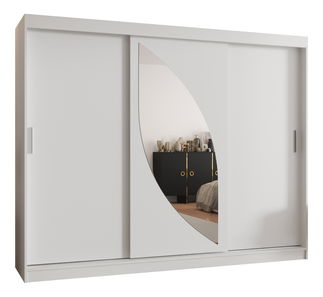 Ruhásszekrény 250 cm Milain (fehér) 