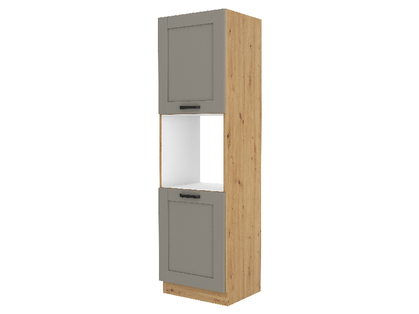 Dulap de bucătărie pentru alimente Lucid 60 DP 210 2F (Stejar artisan + claygrey)