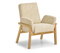 Fotelja za opuštanje Laopas (bež + hrast)