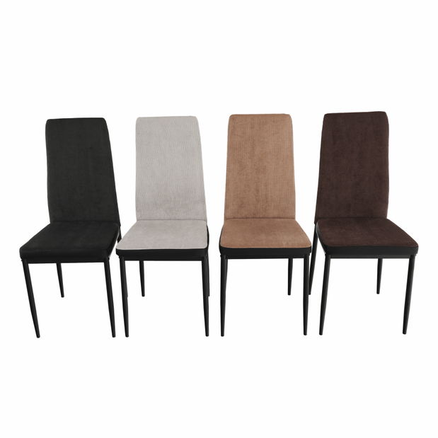 Jedálenská stolička Enrico (svetlosivá + čierna)