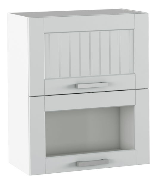 Dulap superior de bucătărie Janne Typ 8 (gri deschis + alb)