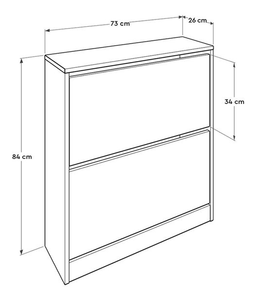 Cipőtároló (cipősszekrény) Tosina 5 (fehér)