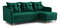 Rohová sedacia súprava Lou (P) (tmavozelená)