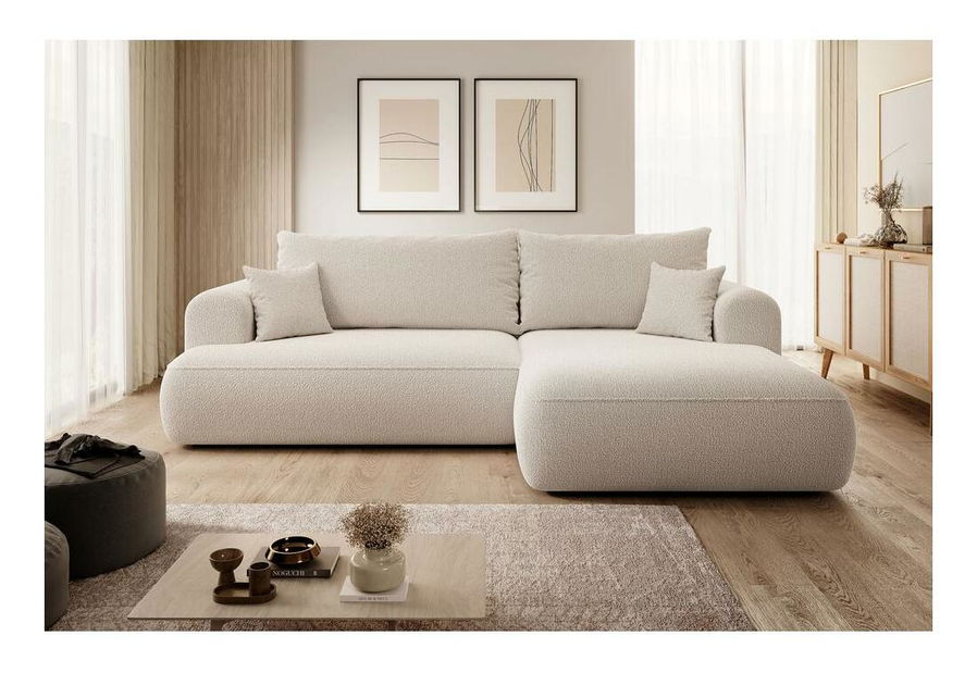 Kutna garnitura Olivo I (D) (bež + crna)