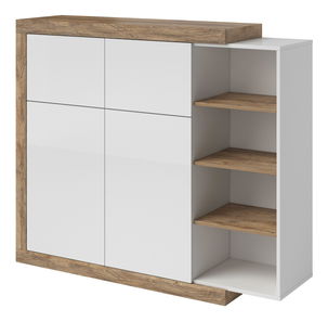 Komoda Sophia Tip  45 (hrast samdal + bijela + sjaj bijeli)