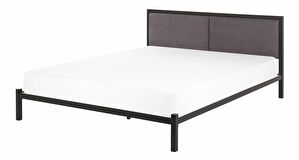Manželská posteľ 160 cm CAMAR (s roštom) (čierna)
