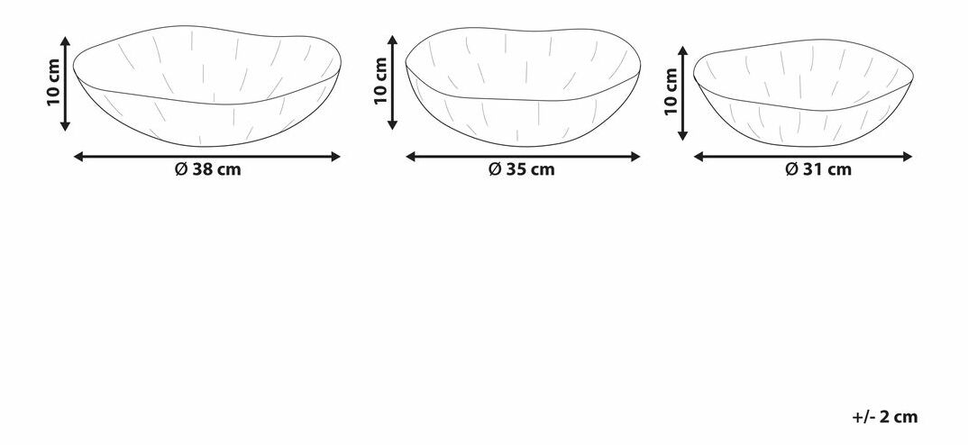 Set 3 buc bol Pinza (alamă)