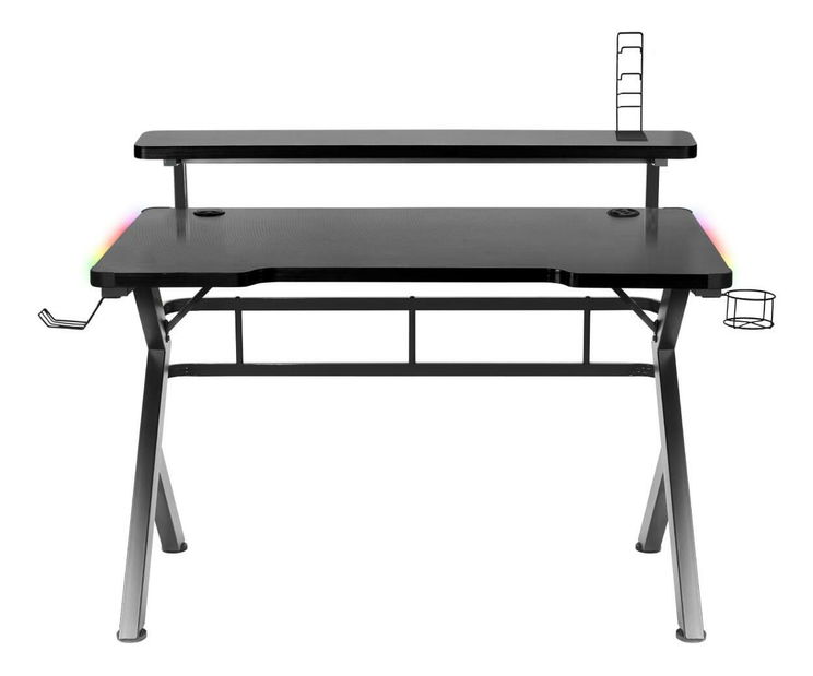 PC stolić Hyperion 5.0 (crna + šarena) (s LED rasvjetom)