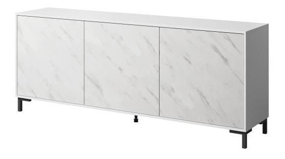 Komoda Mardell (biela + biely mramor)