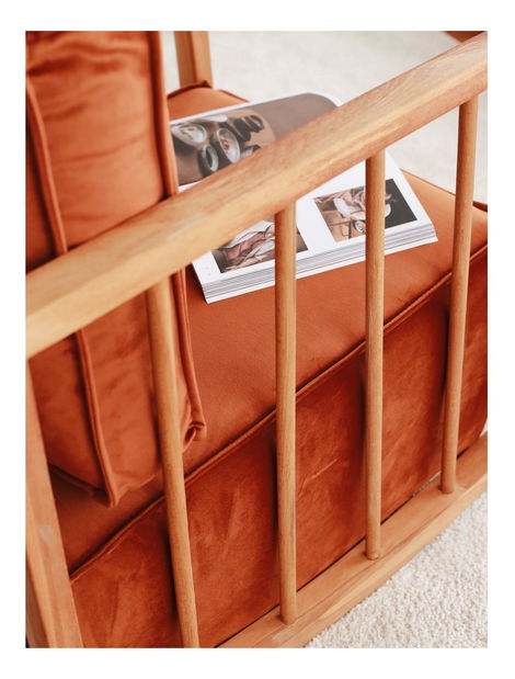 Hintafotel Salamander (fahéj)