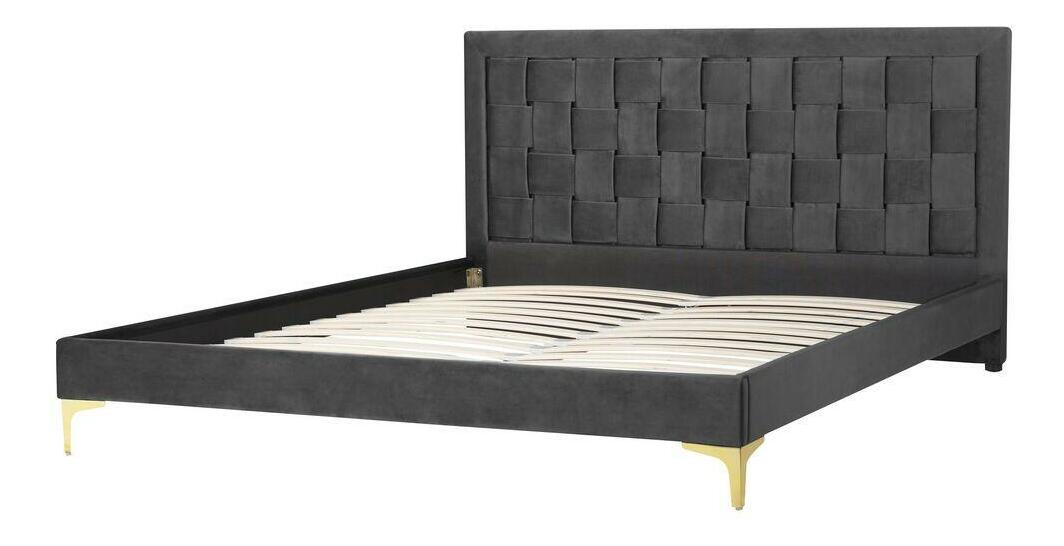 Pat matrimonial 160 cm Linux (negru)