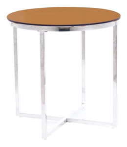 Masă de cafea Celena (Chihlimbar + Cromat)