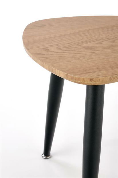 Blagovaonski stol Bradly (bijeli mramor + crna)