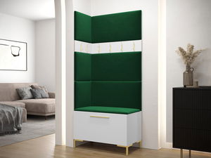 Mobilier hol Futura IV (alb + verde închis)