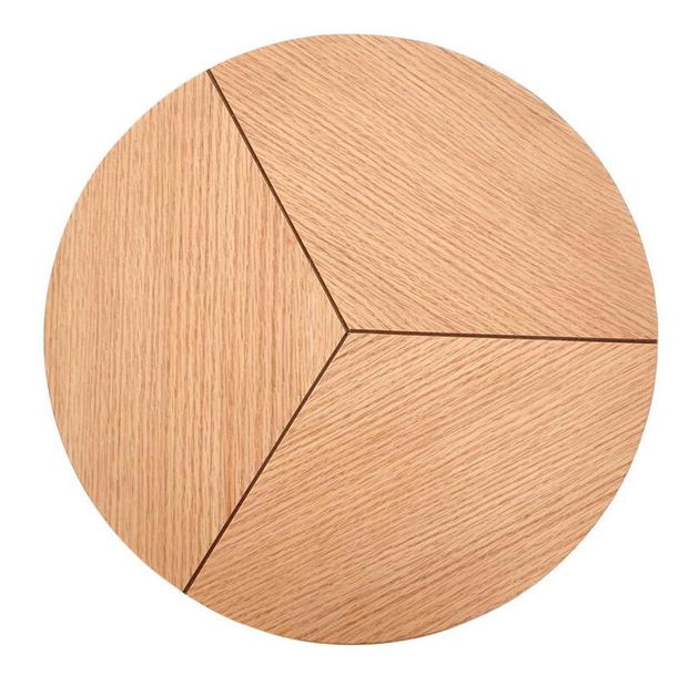 Stolić za kavu Kami (prirodno drvo + crna)