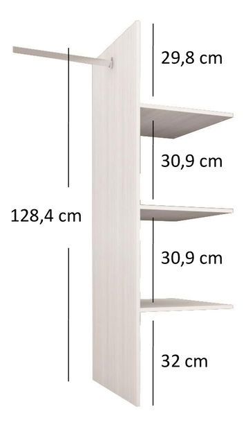 Raft pentru dulap Terina (woodline crem)
