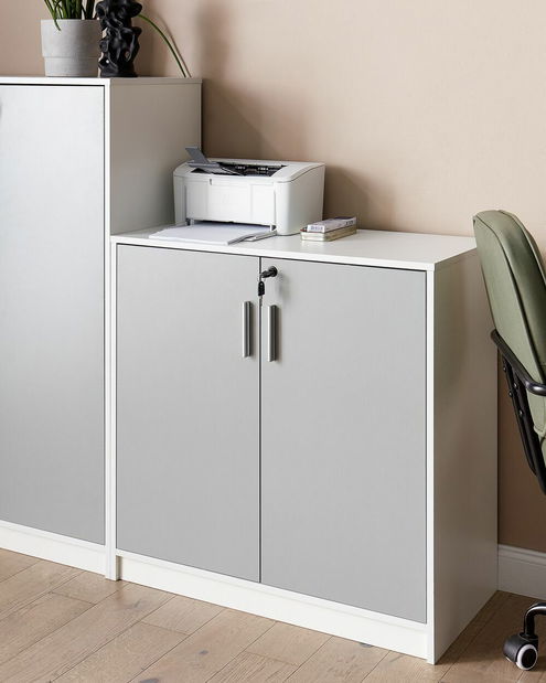 Szekrény Zirkone (fehér + szürke) 