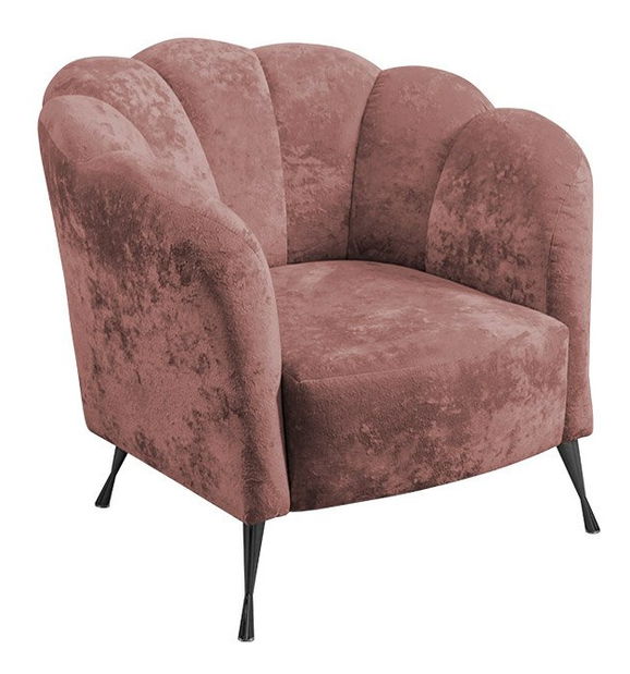 Fotoliu Tejer (Roz + negru crom)