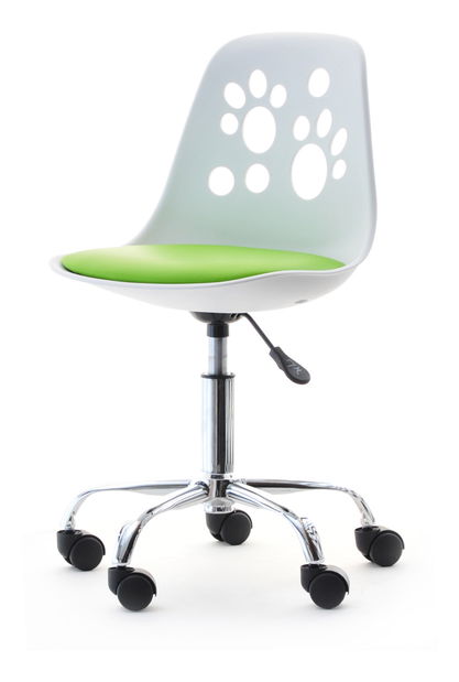 Detská stolička Footy (zelená + chrómová)