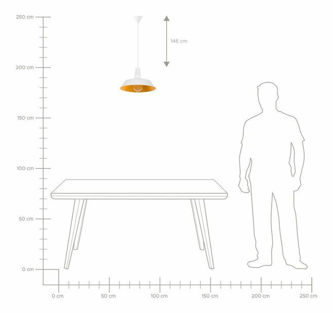 Lampă cu pandantiv Bayon (alb)