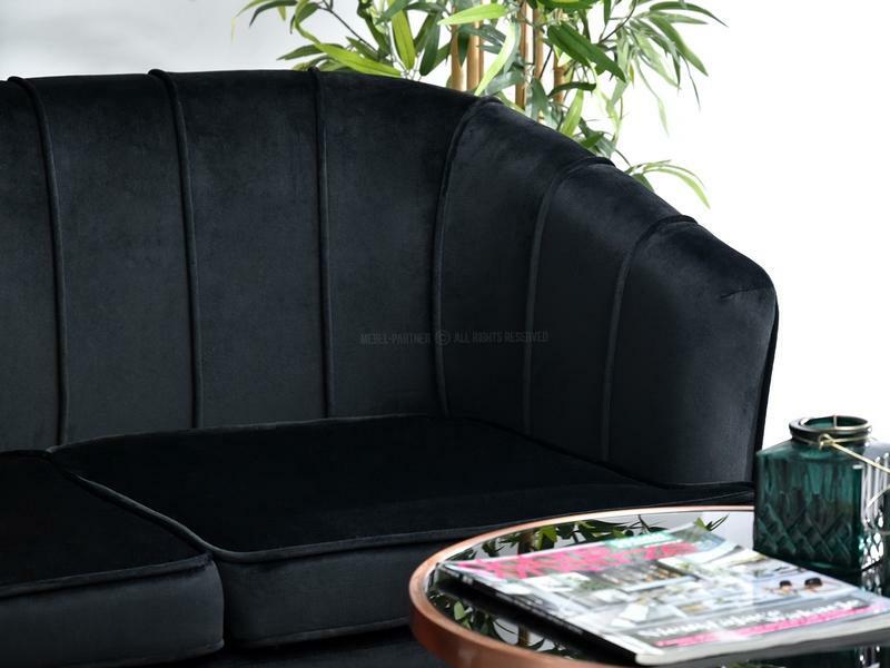 Canapea Etimee S (negru + auriu)