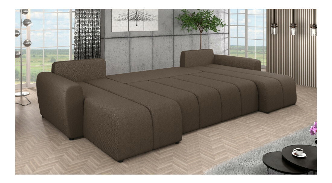 Kutna garnitura Delia (smeđa)