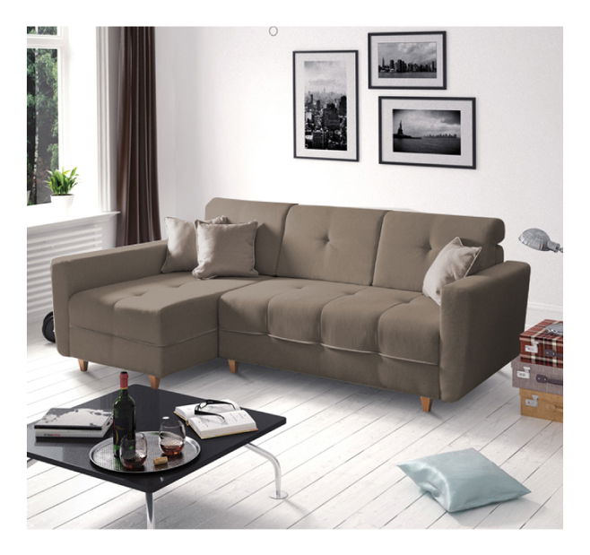 Garnitura za sjedenje Haveron (L) (smeđa) 