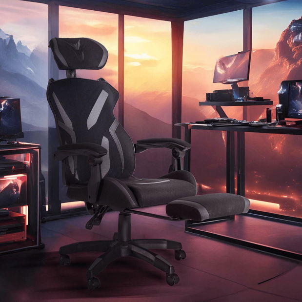 Herné kreslo Mananera (čierna) 