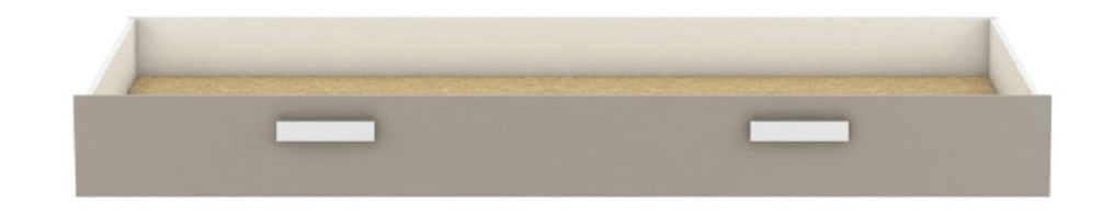 Spațiu de depozitare sub pat Trinny (alb + gri maro)