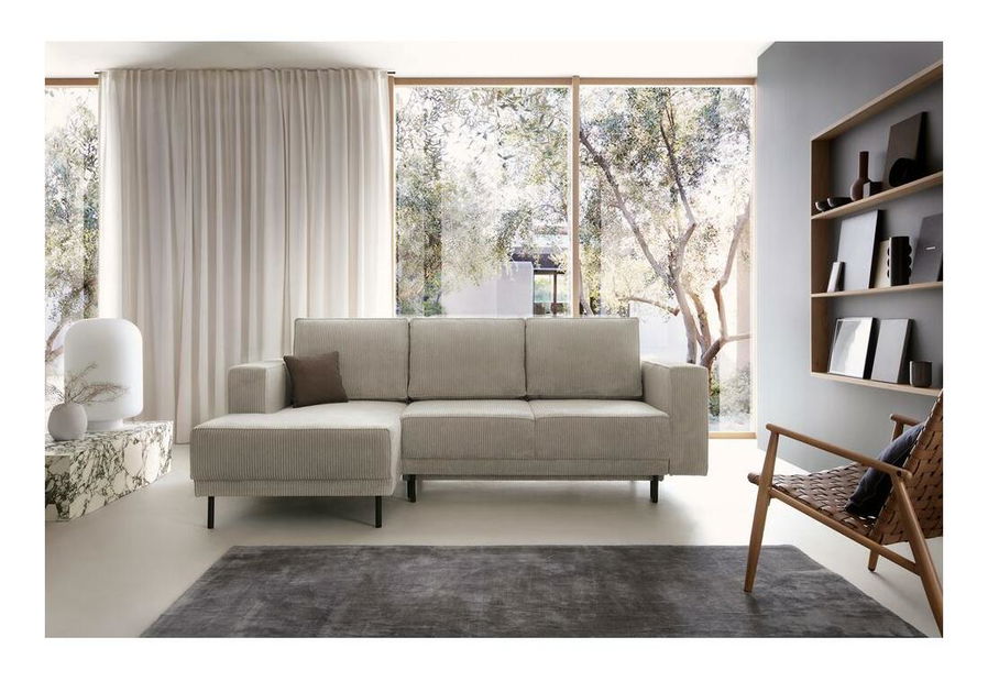 Sarokkanapé Rodriguez mini (B) (sötét bézs + fekete)