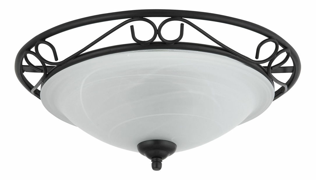 Mennyezeti lámpa Athen 3722 (fekete + rizskő üveg)