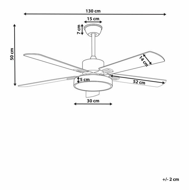 Ventilator de tavan cu iluminat Helix (verde)