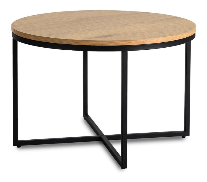 Stolić za kavu Hubiera (zlatni hrast + crna) 