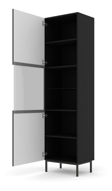 Vitrina 1DS Rowanna (crna)