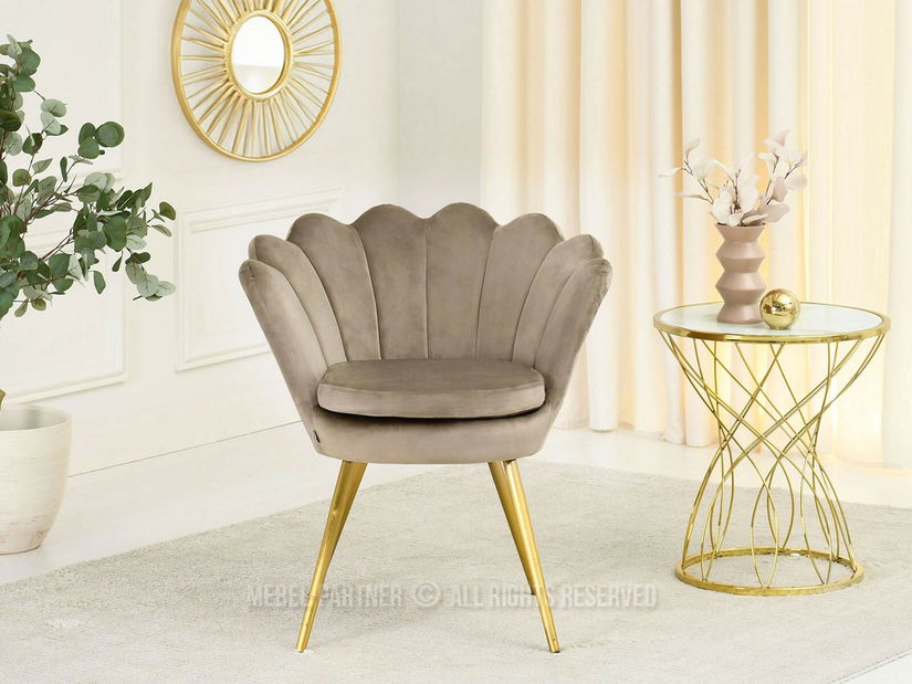 Fotoliu relax Laziam (bej + auriu)