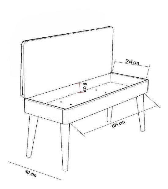 Mobilier Hol Beside 38 (alb + piatră) 