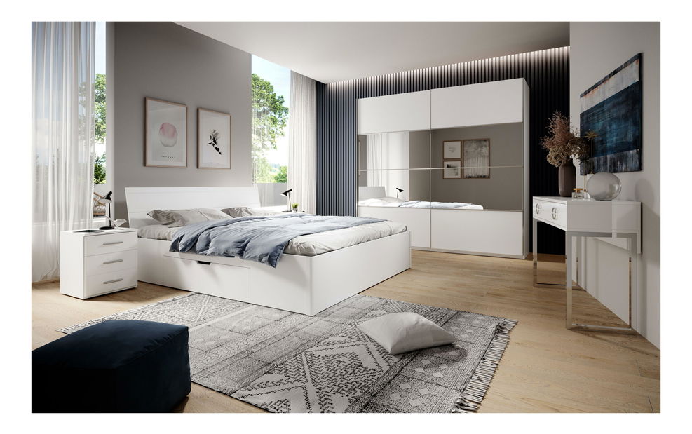 Pat matrimonial 180 cm Benson Typ 52 (alb)