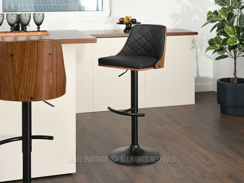 Stolička Haire (orech tmavý + čierna)