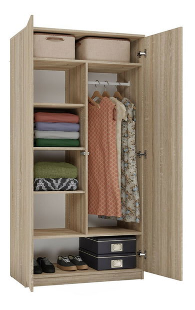 Dulap de haine Musecalo 3 (stejar sonoma)