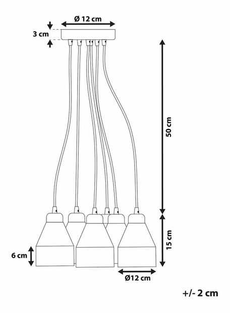 Závesná lampa Colim (čierna)