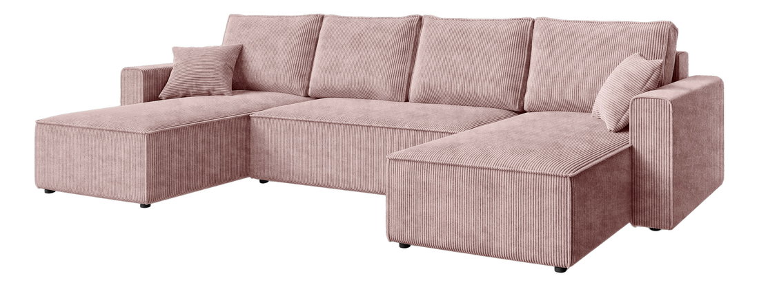 Rohová sedačka U Cordova U (ružová) (P)