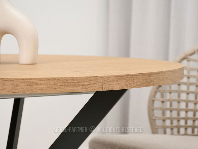 Blagovaonski stol Rompa (hrast + crna)