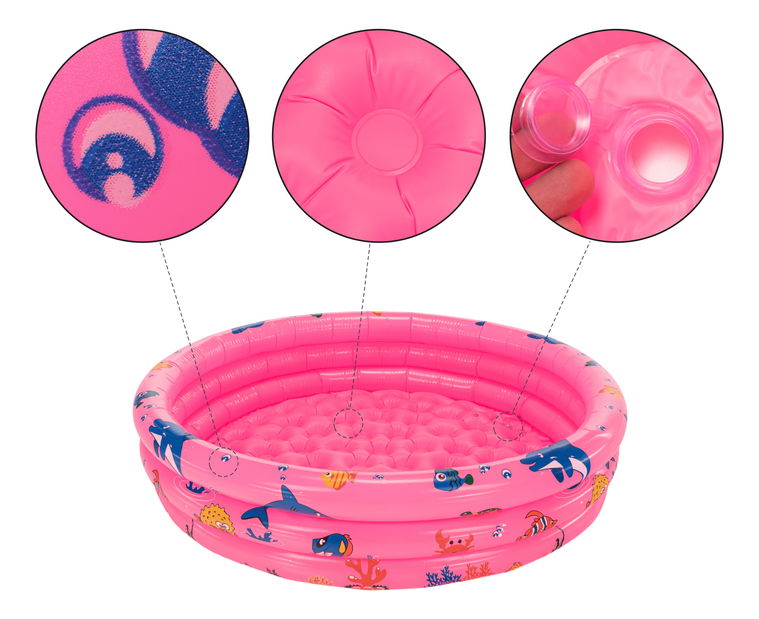 Felfújható gyermekmedence Leah (rózsaszín + minta)