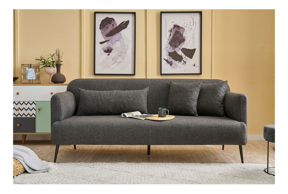 Pohovka trojsedačka Revosatta (antracit + čierna)