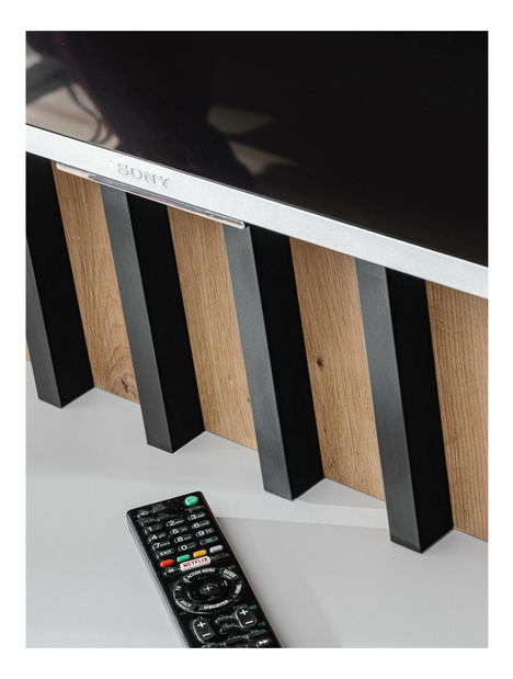 Mobilier living Vertic (stejar artisan + perla gray)