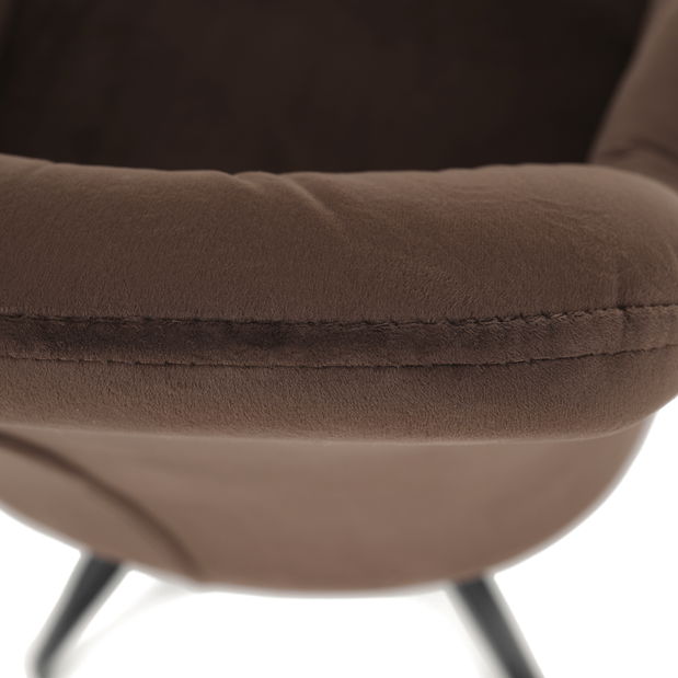 Dizajnové otočné kreslo Vavien (hnedá)