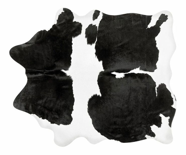 Covor din piele de vită 2-3 m² Nasku (maro + alb)