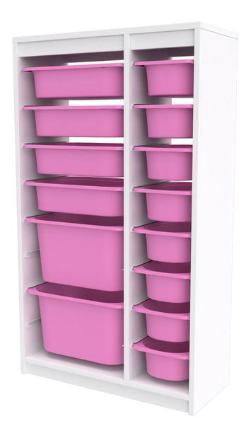 Organizator za igračke Dremonka 6 (ružičasta + bijela)