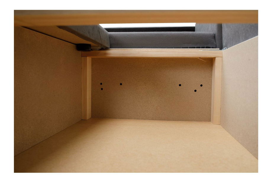 Colțar în formă de U Paulati (gri + negru) (extensibil cu sp. depozitare)