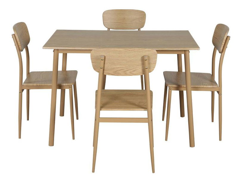 Set mobilier sufragerie Lenin (stejar natural) (pentru 4 persoane)
